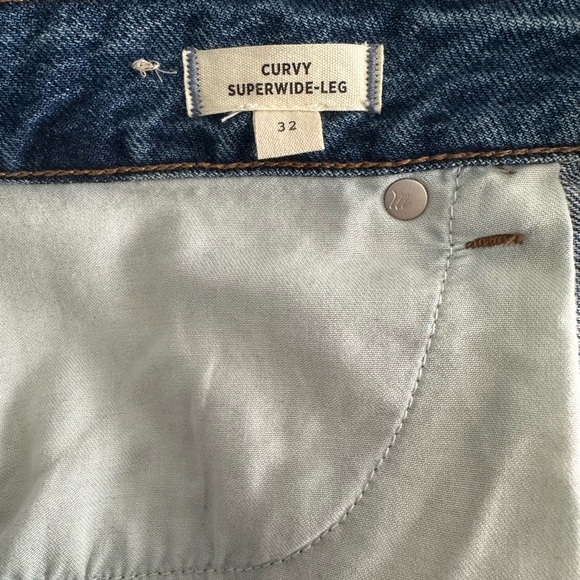 Madwell Superwide Leg Curvy Jeans! Barely worn, perfect condition. Size 32 - Picture 2 of 5